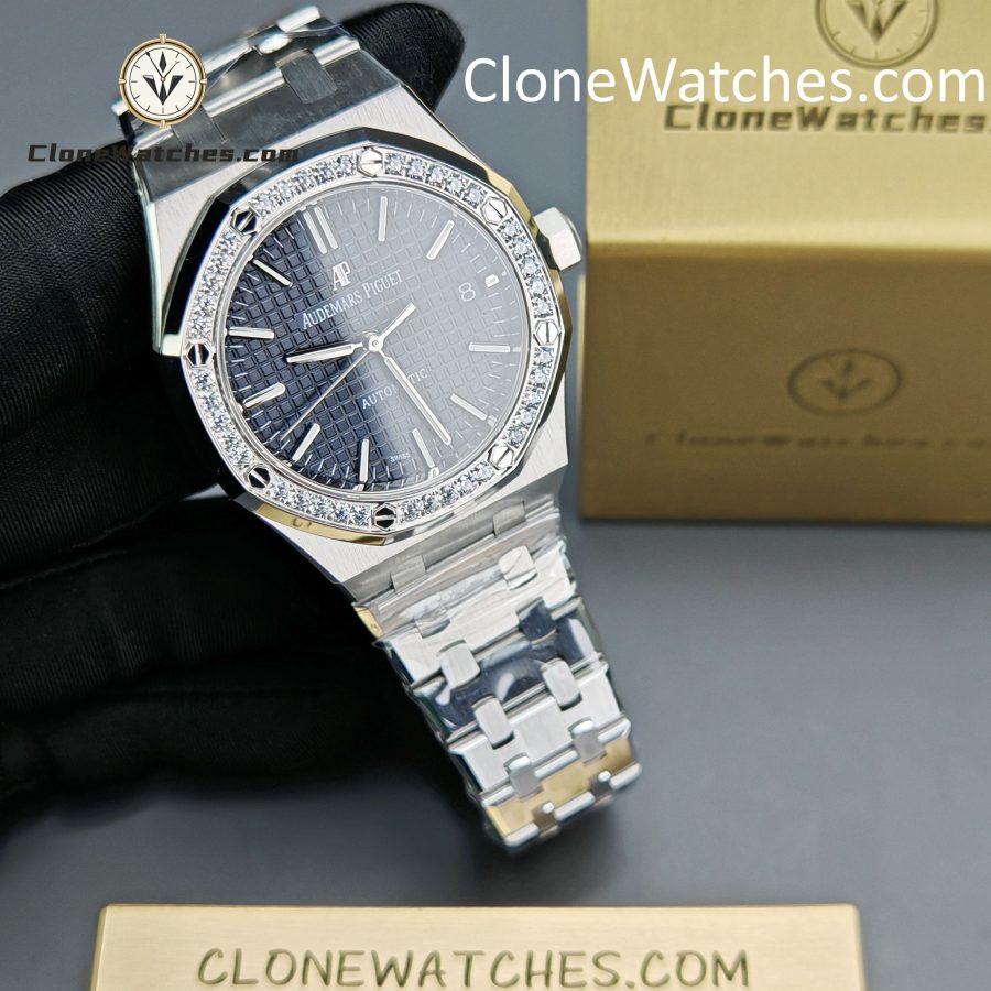 Audemars Piguet Super Clone Watches 1:1 Royal Oak 15451ST Blue Dial 37MM - Image 4