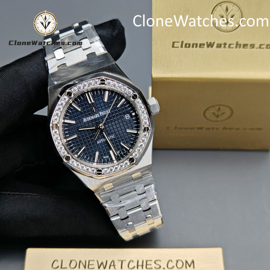 Audemars Piguet Super Clone Watches 1:1 Royal Oak 15451ST Blue Dial 37MM - Image 6