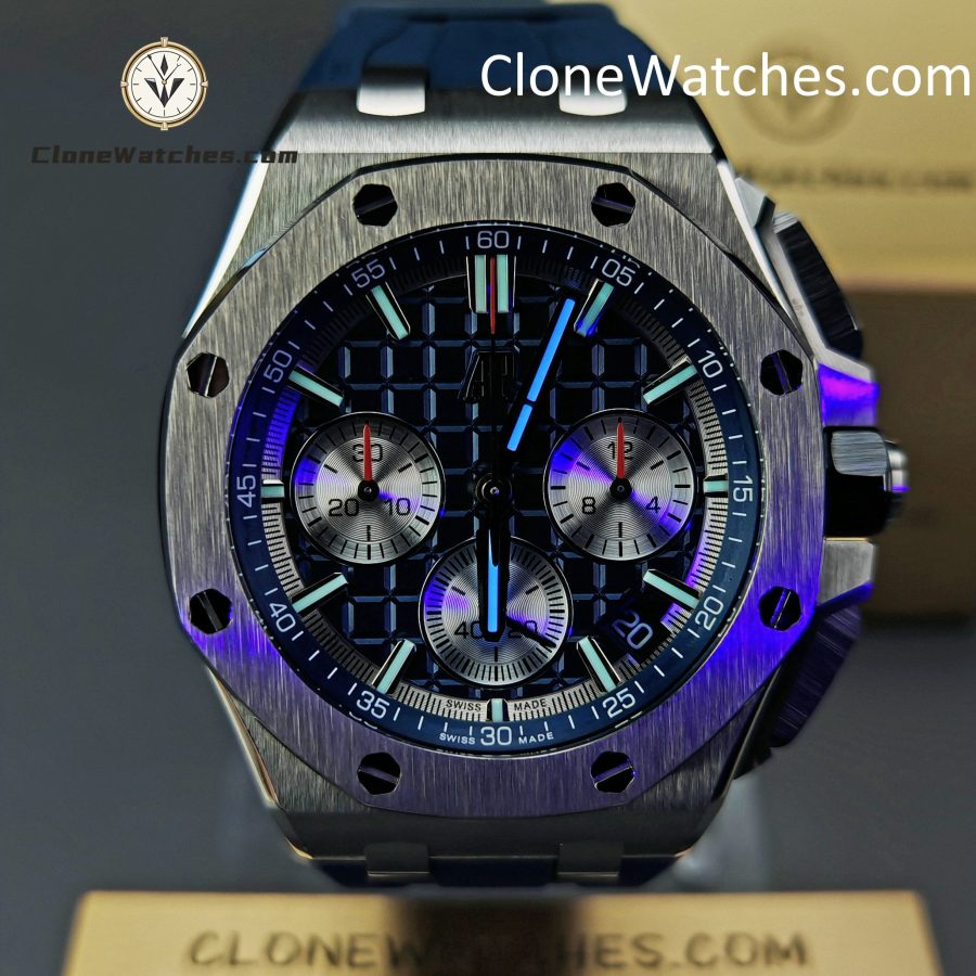 Audemars Piguet Super Clone Watches 1:1 Royal Oak Offshore Blue Dial 26420 Selfwinding Chronograph - Image 2