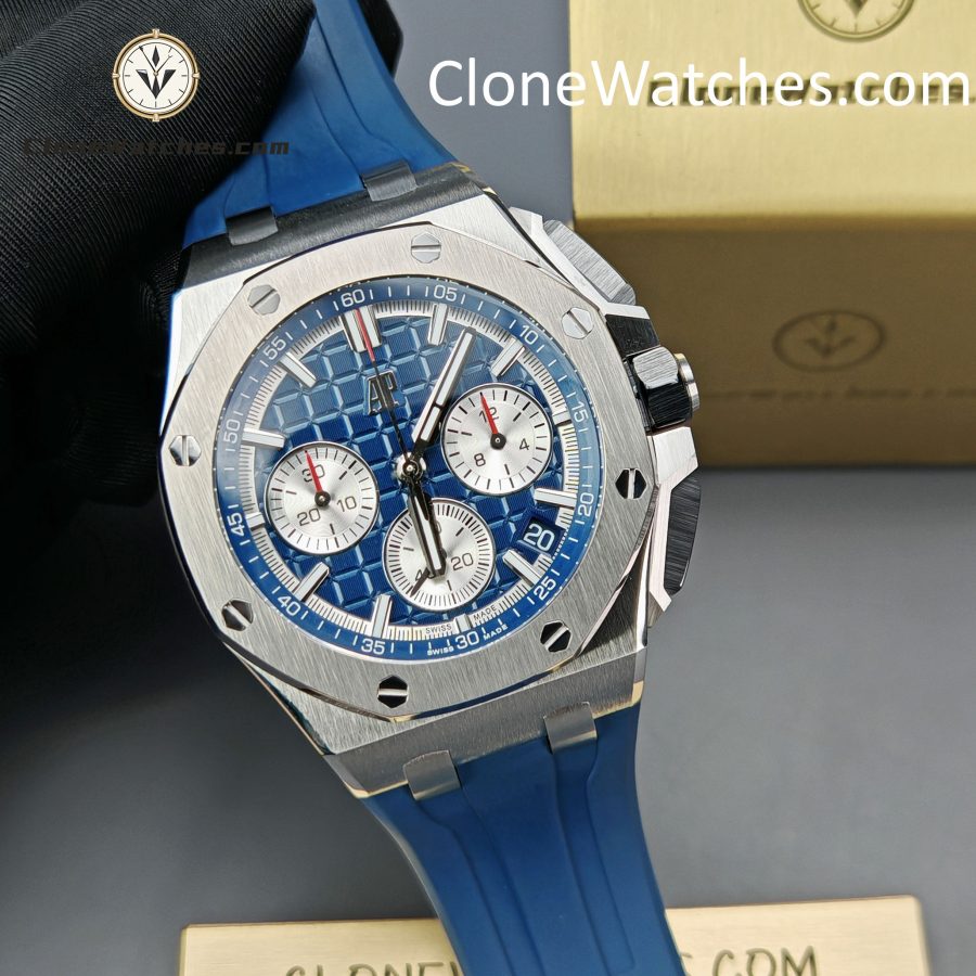 Audemars Piguet Super Clone Watches 1:1 Royal Oak Offshore Blue Dial 26420 Selfwinding Chronograph - Image 6