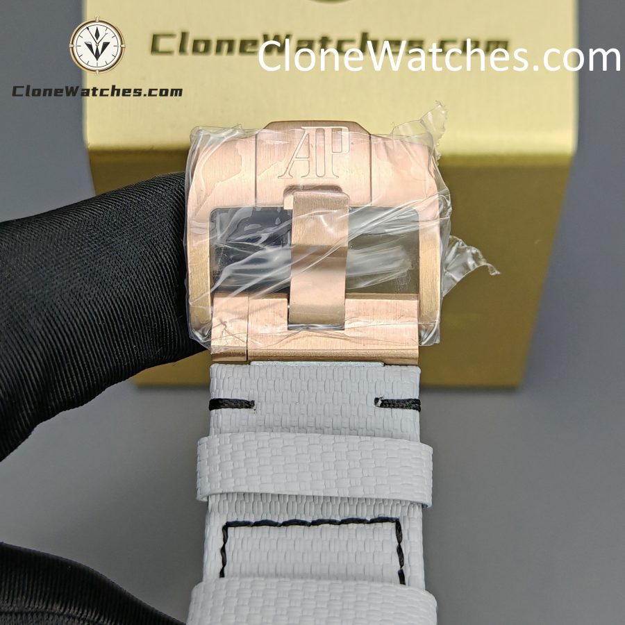 Audemars Piguet Super Clone Watches 1:1 Royal Oak Offshore Rose Gold Gray Dial 26420 Selfwinding Chronograph - Image 9