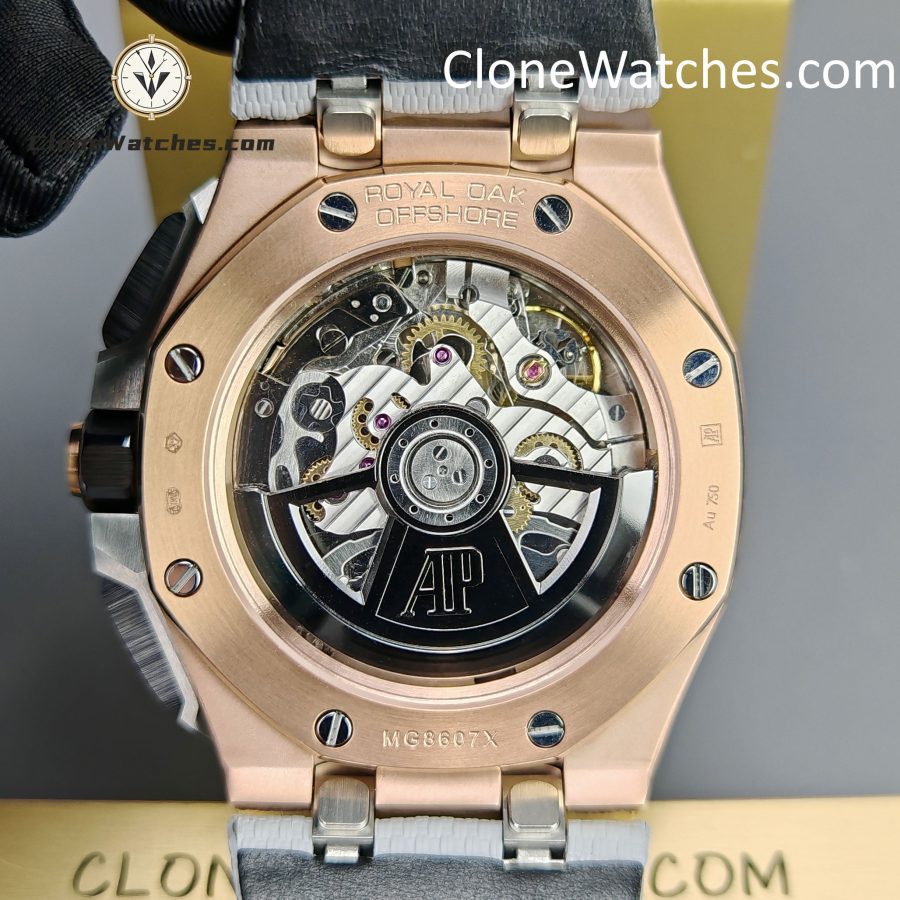 Audemars Piguet Super Clone Watches 1:1 Royal Oak Offshore Rose Gold Gray Dial 26420 Selfwinding Chronograph - Image 12
