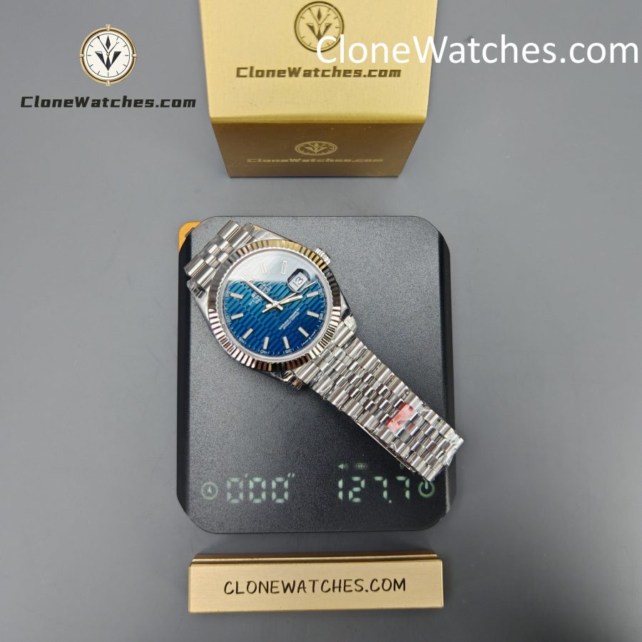 Rolex Super Clone Watches 1:1 DateJust Water Ripple Blue Dial m126334-0032 Jubilee 41MM 3235 Movement - Image 17