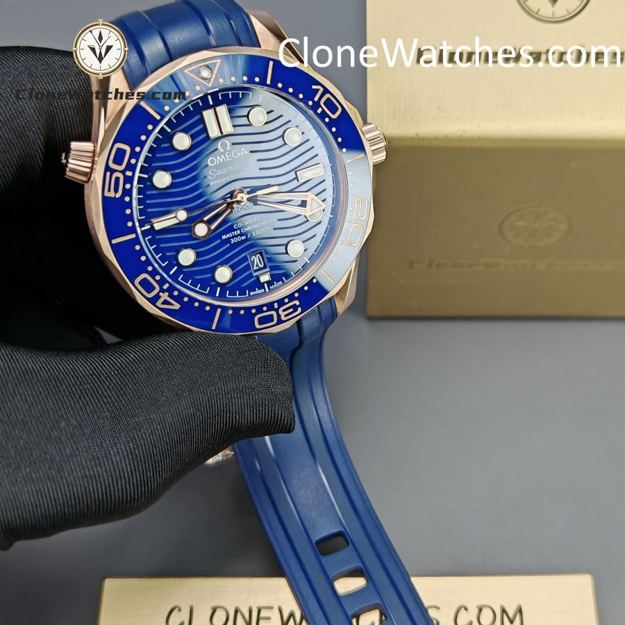 OMEGA Super Clone Watches 1:1 Seamaster Diver 300M Rose Gold 210.62.42.20.03.001 42MM - Image 4
