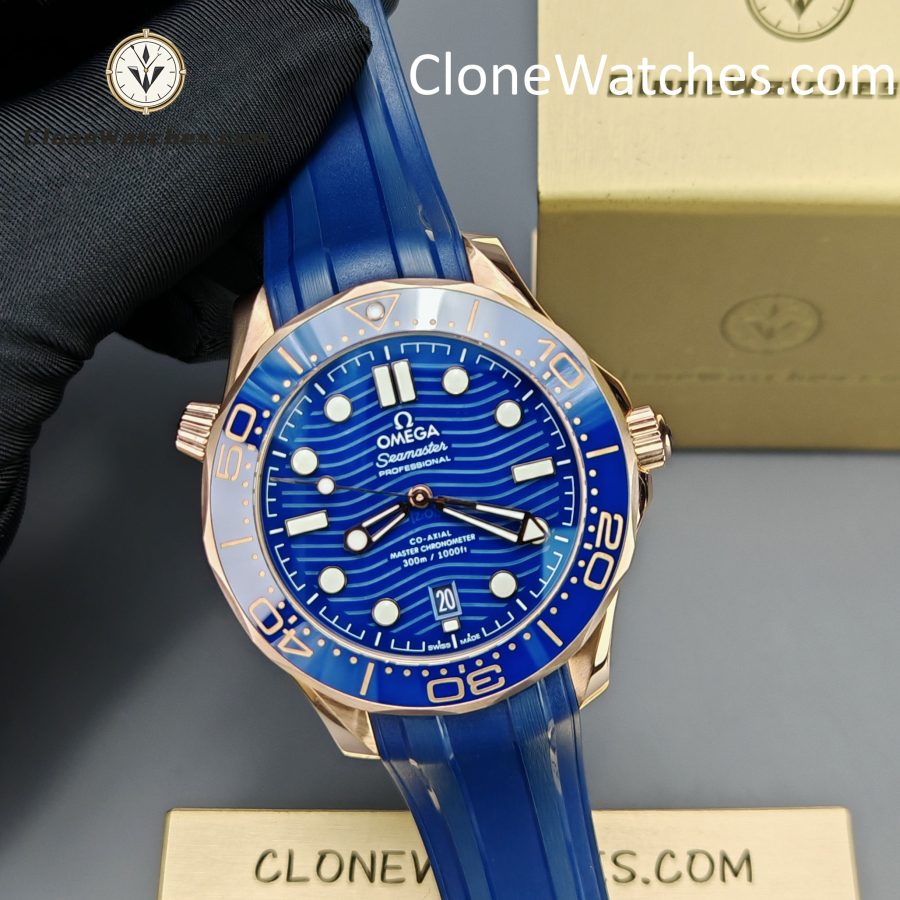 OMEGA Super Clone Watches 1:1 Seamaster Diver 300M Rose Gold 210.62.42.20.03.001 42MM - Image 6