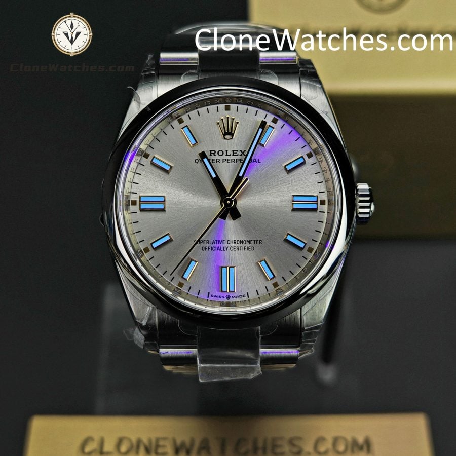 Rolex Super Clone Watches 1:1 Oyster Perpetual Silver Dial 36mm m126000-0001 3230 Movement - Image 2