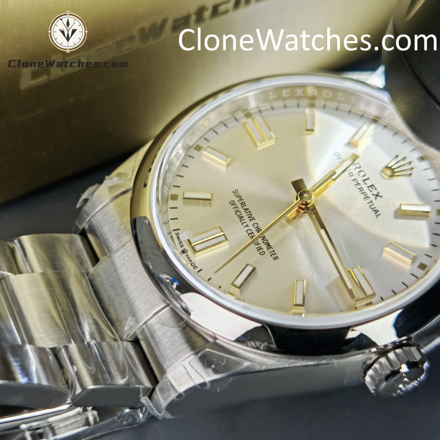 Rolex Super Clone Watches 1:1 Oyster Perpetual Silver Dial 36mm m126000-0001 3230 Movement - Image 15