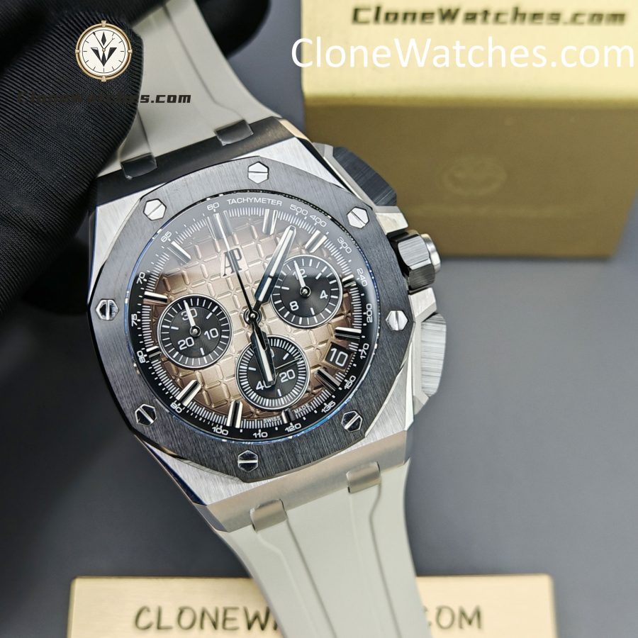 Audemars Piguet Super Clone Watches 1:1 Royal Oak Offshore Taupe Dial 26420 Selfwinding Chronograph - Image 6