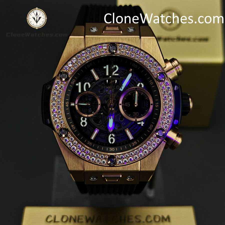Hublot Super Clone Watches 1:1 Big Bang Unico King Gold Diamonds 42 mm 441.OX.1181.RX.1104 - Image 2