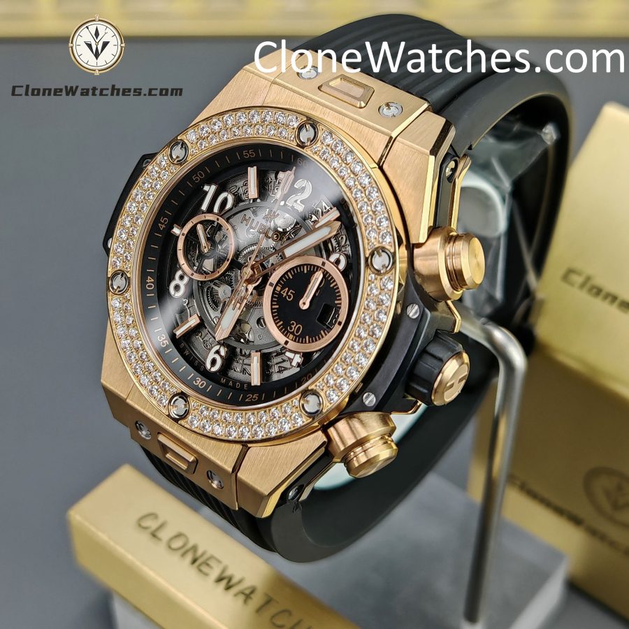 Hublot Super Clone Watches 1:1 Big Bang Unico King Gold Diamonds 42 mm 441.OX.1181.RX.1104 - Image 3
