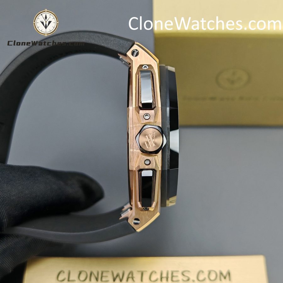 Audemars Piguet Super Clone Watches 1:1 Royal Oak Offshore Rose Gold Black Dial 26420 Selfwinding Chronograph - Image 7