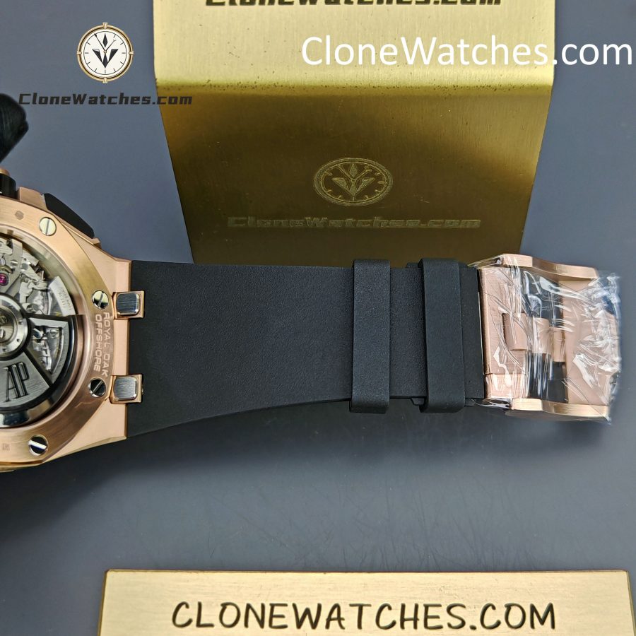 Audemars Piguet Super Clone Watches 1:1 Royal Oak Offshore Rose Gold Black Dial 26420 Selfwinding Chronograph - Image 9