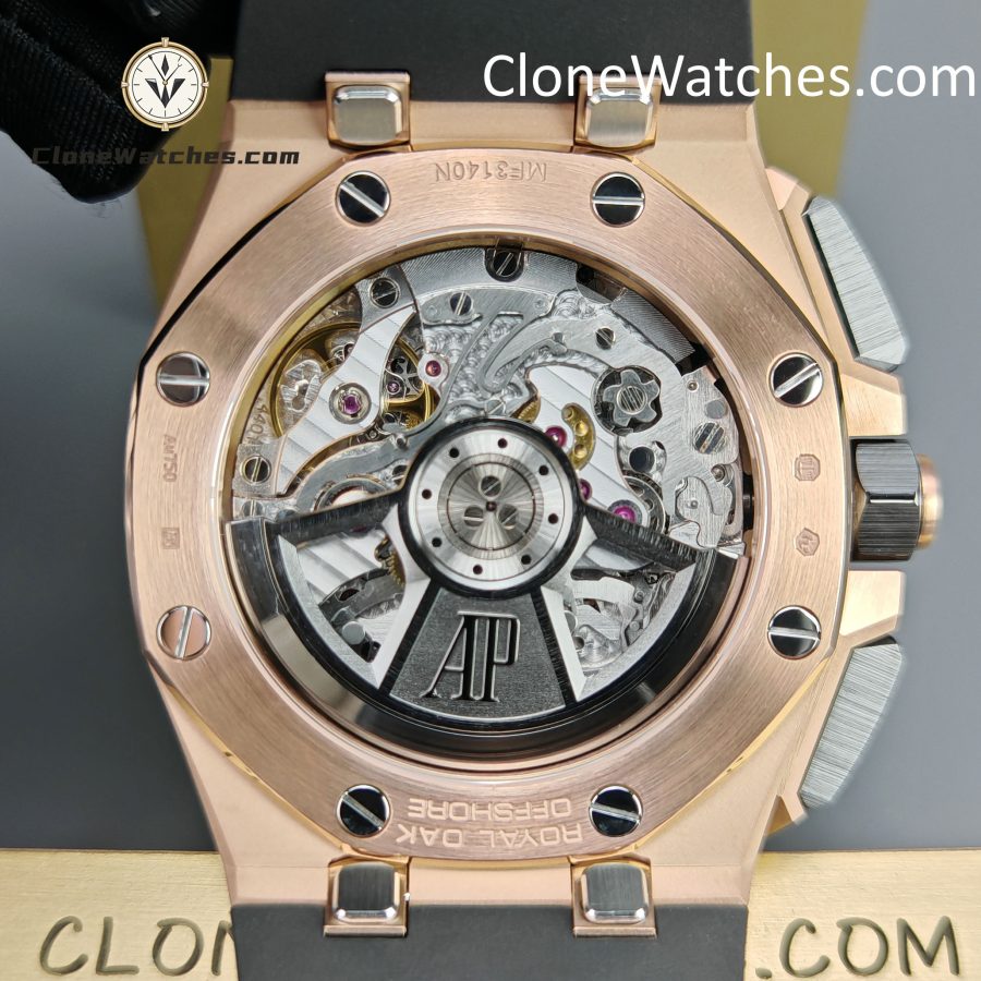 Audemars Piguet Super Clone Watches 1:1 Royal Oak Offshore Rose Gold Black Dial 26420 Selfwinding Chronograph - Image 12