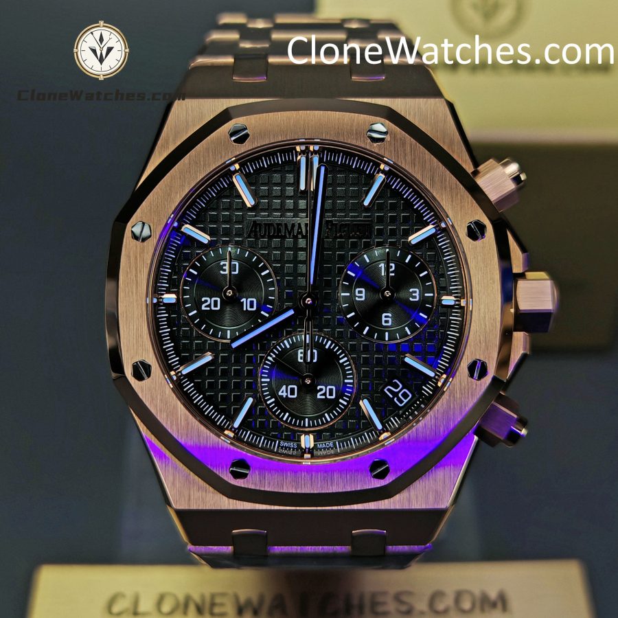 Audemars Piguet Super Clone Watches 1:1 Royal Oak Rose Gold 26240 Green Dial - Image 2