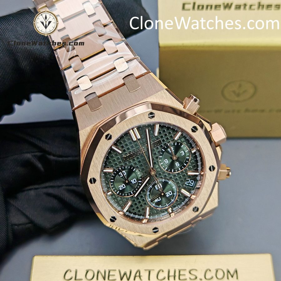 Audemars Piguet Super Clone Watches 1:1 Royal Oak Rose Gold 26240 Green Dial - Image 6