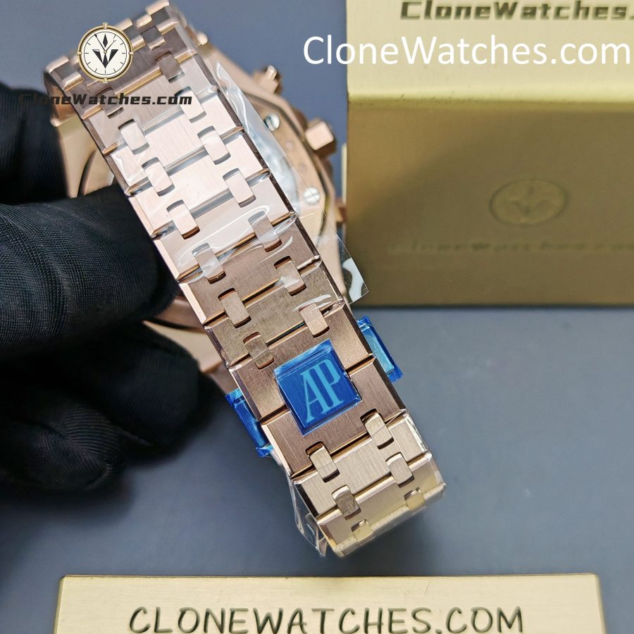 Audemars Piguet Super Clone Watches 1:1 Royal Oak Rose Gold 26240 Green Dial - Image 14