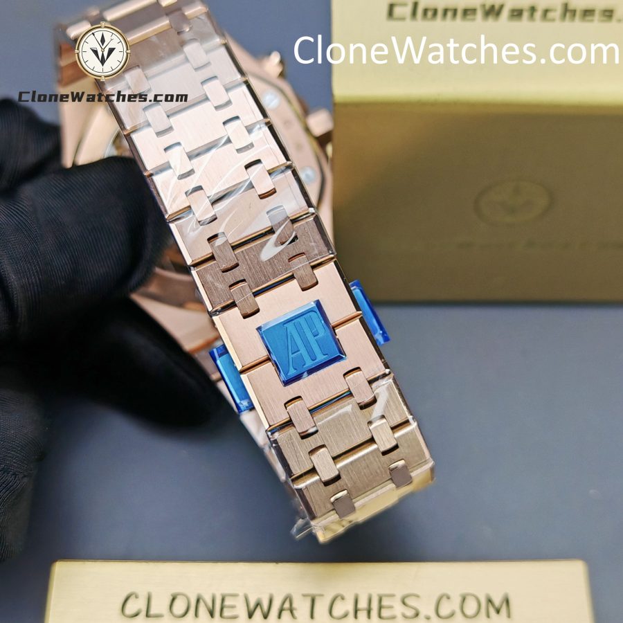 Audemars Piguet Super Clone Watches 1:1 Royal Oak Rose Gold 26240 Black Dial - Image 14