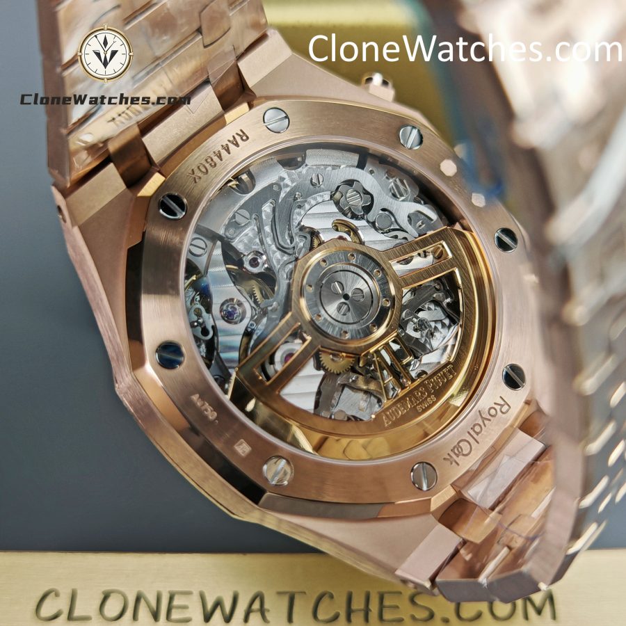 Audemars Piguet Super Clone Watches 1:1 Royal Oak Rose Gold 26240 Black Dial - Image 10