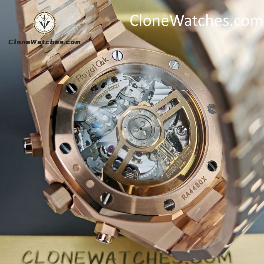 Audemars Piguet Super Clone Watches 1:1 Royal Oak Rose Gold 26240 Black Dial - Image 9