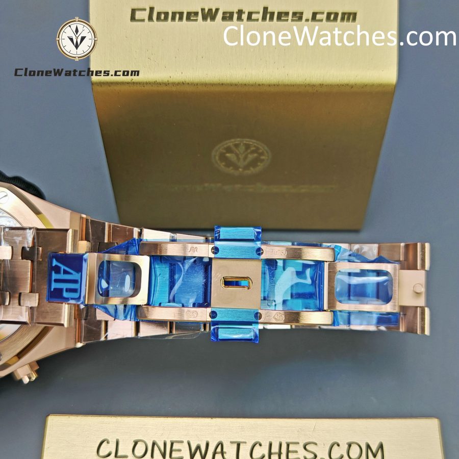 Audemars Piguet Super Clone Watches 1:1 Royal Oak Rose Gold 26240 Black Dial - Image 11