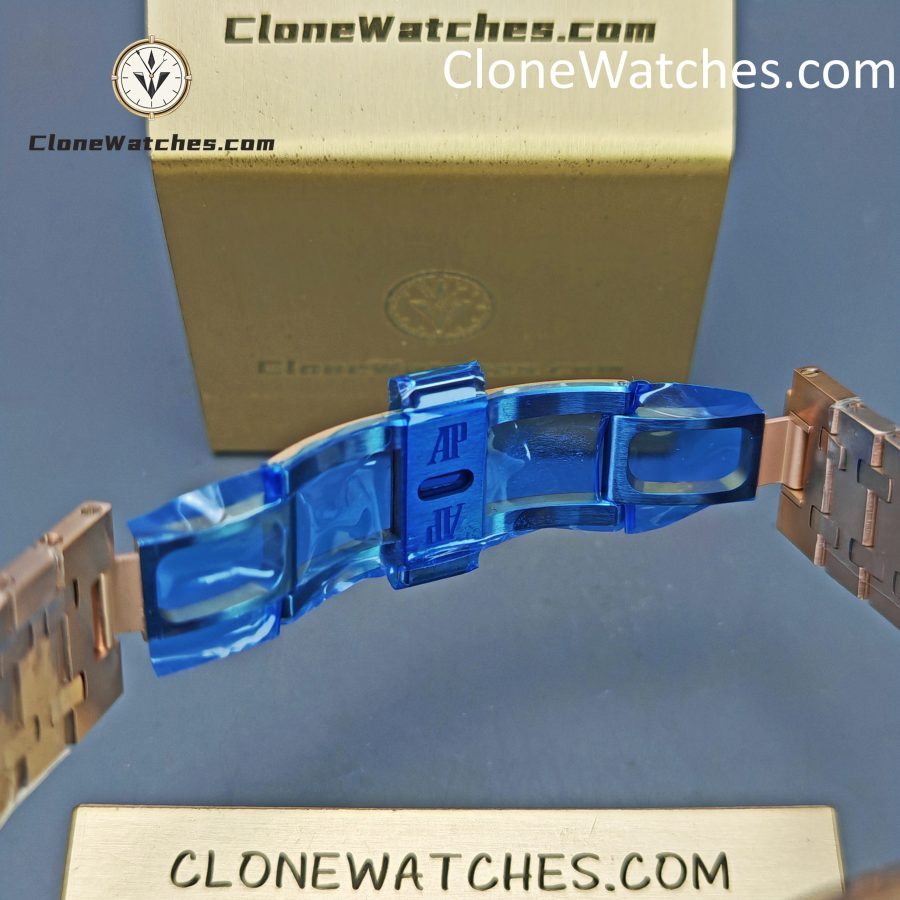 Audemars Piguet Super Clone Watches 1:1 Royal Oak Rose Gold 26240 Black Dial - Image 12