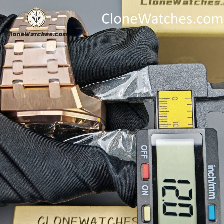 Audemars Piguet Super Clone Watches 1:1 Royal Oak Rose Gold 26240 Black Dial - Image 15