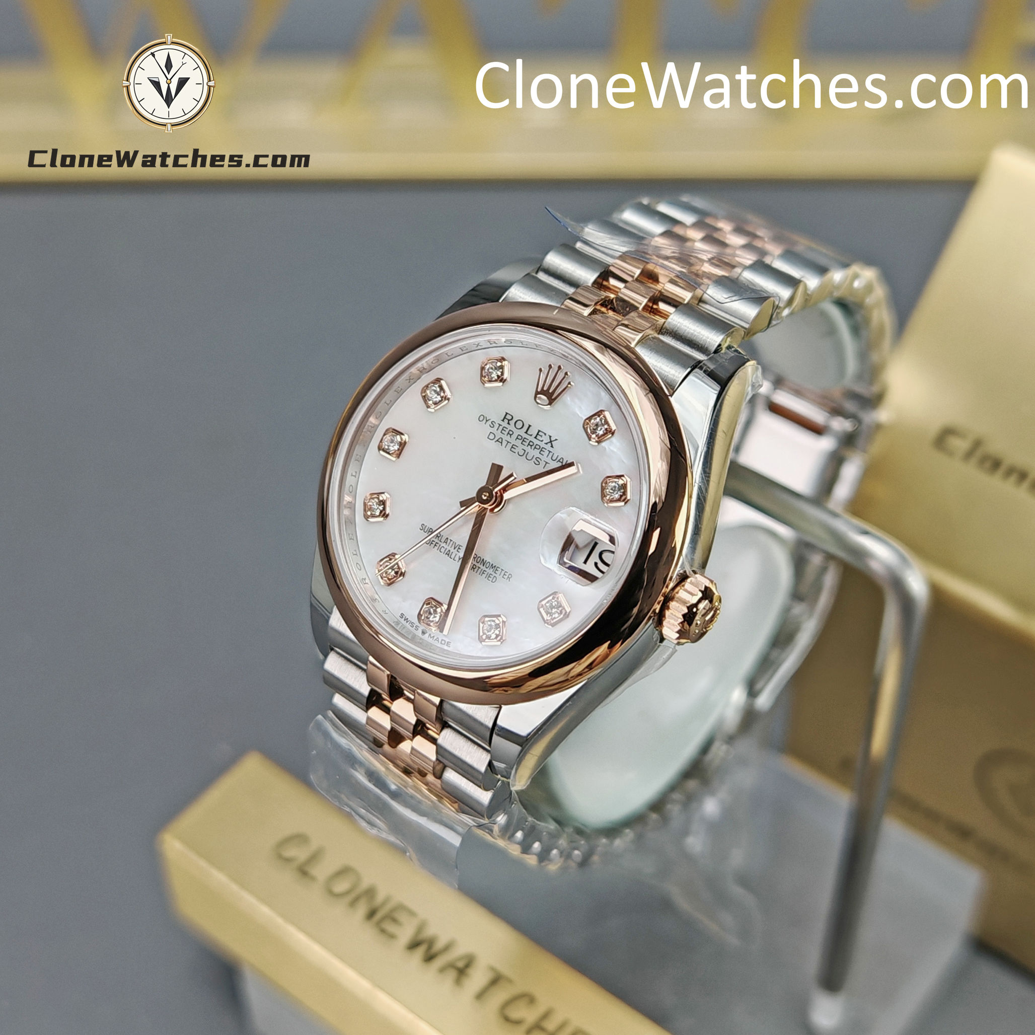 Rolex Super Clone Watches 1:1 DateJust m278243-0028 Jubilee 31MM 2236 Movement - Image 2