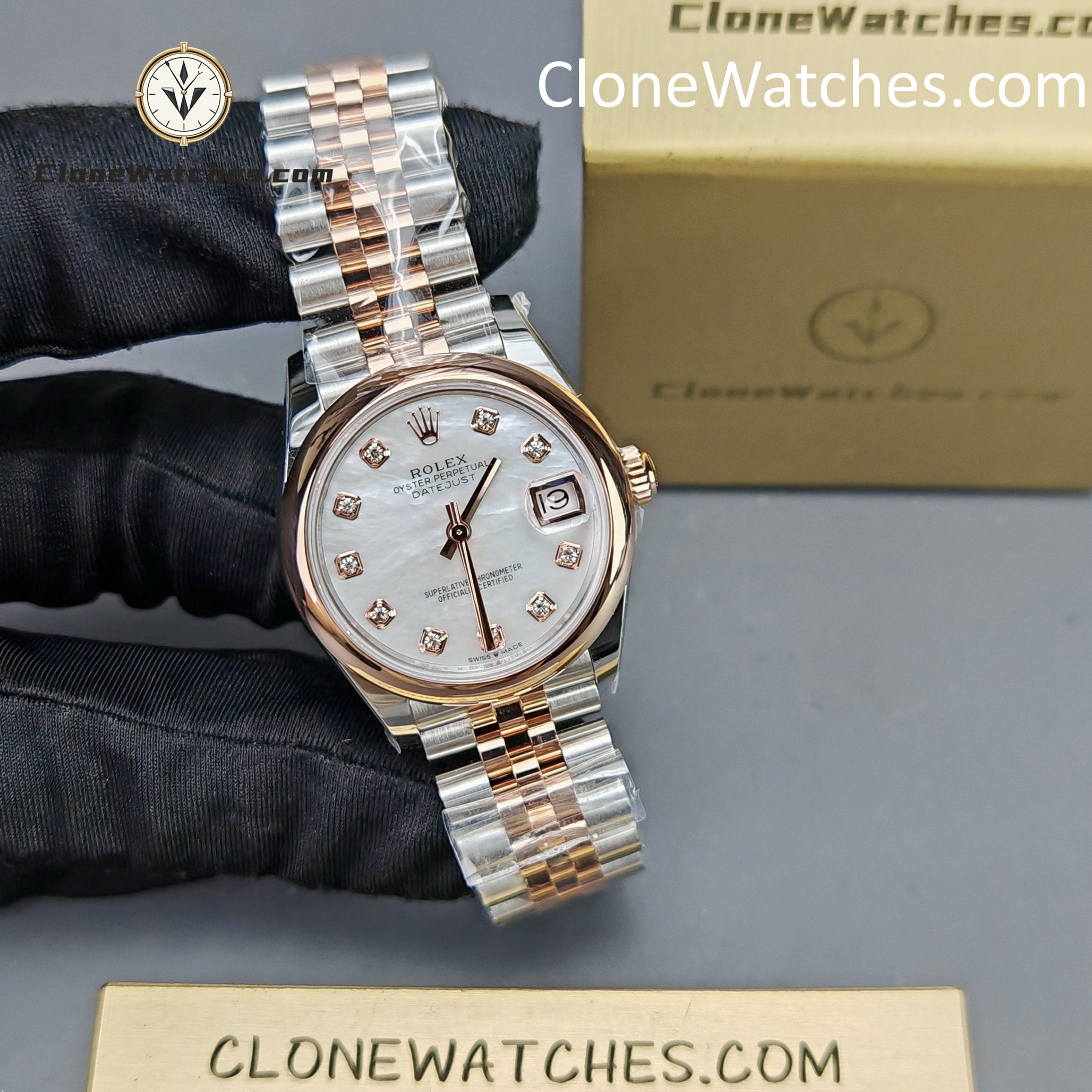 Rolex Super Clone Watches 1:1 DateJust m278243-0028 Jubilee 31MM 2236 Movement - Image 5