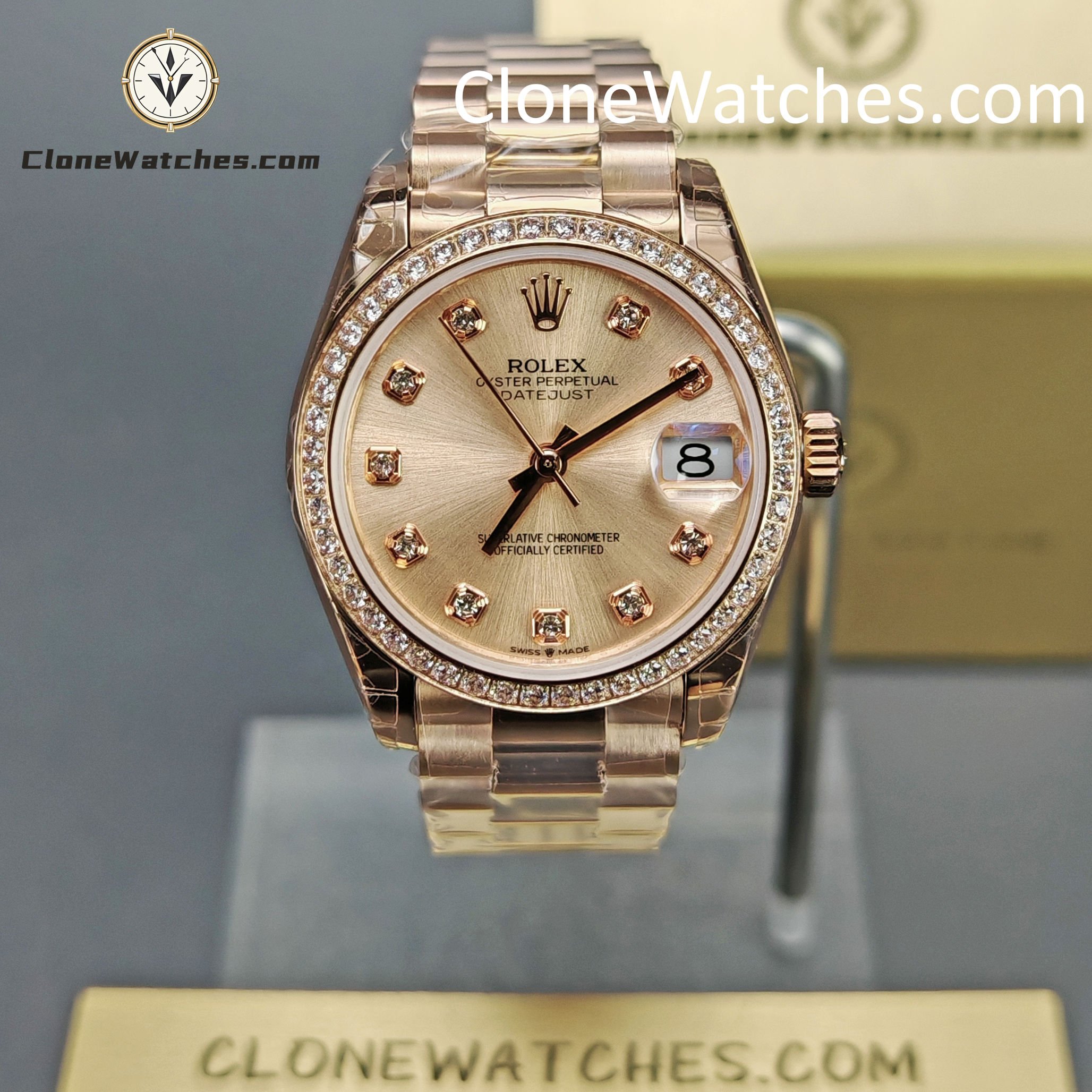 Rolex Super Clone Watches 1:1 DateJust m278285rbr-0025 President 31MM 2236 Movement