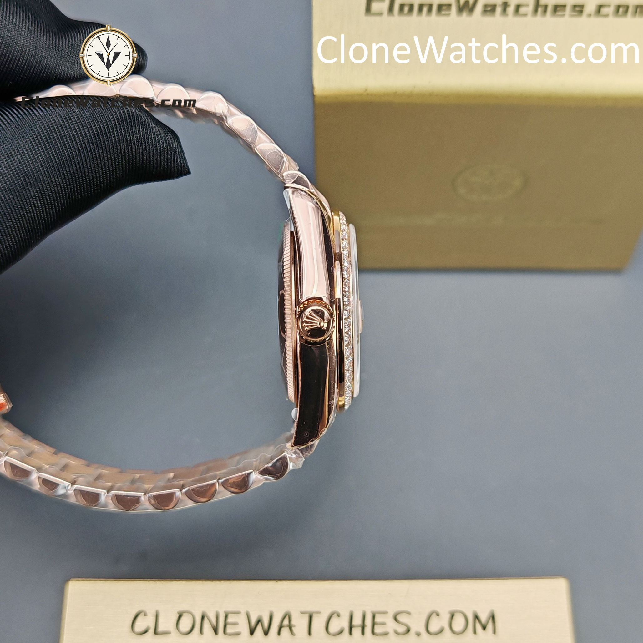 Rolex Super Clone Watches 1:1 DateJust m278285rbr-0025 President 31MM 2236 Movement - Image 7