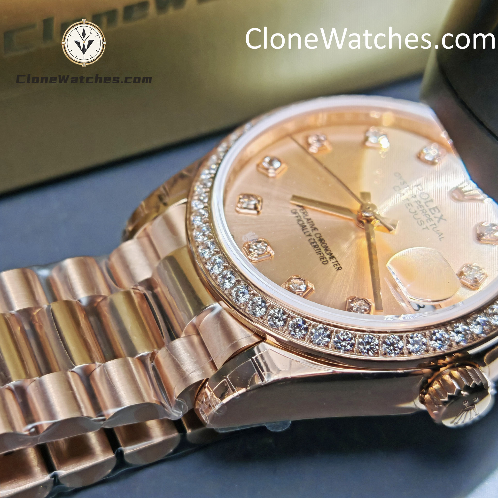 Rolex Super Clone Watches 1:1 DateJust m278285rbr-0025 President 31MM 2236 Movement - Image 14