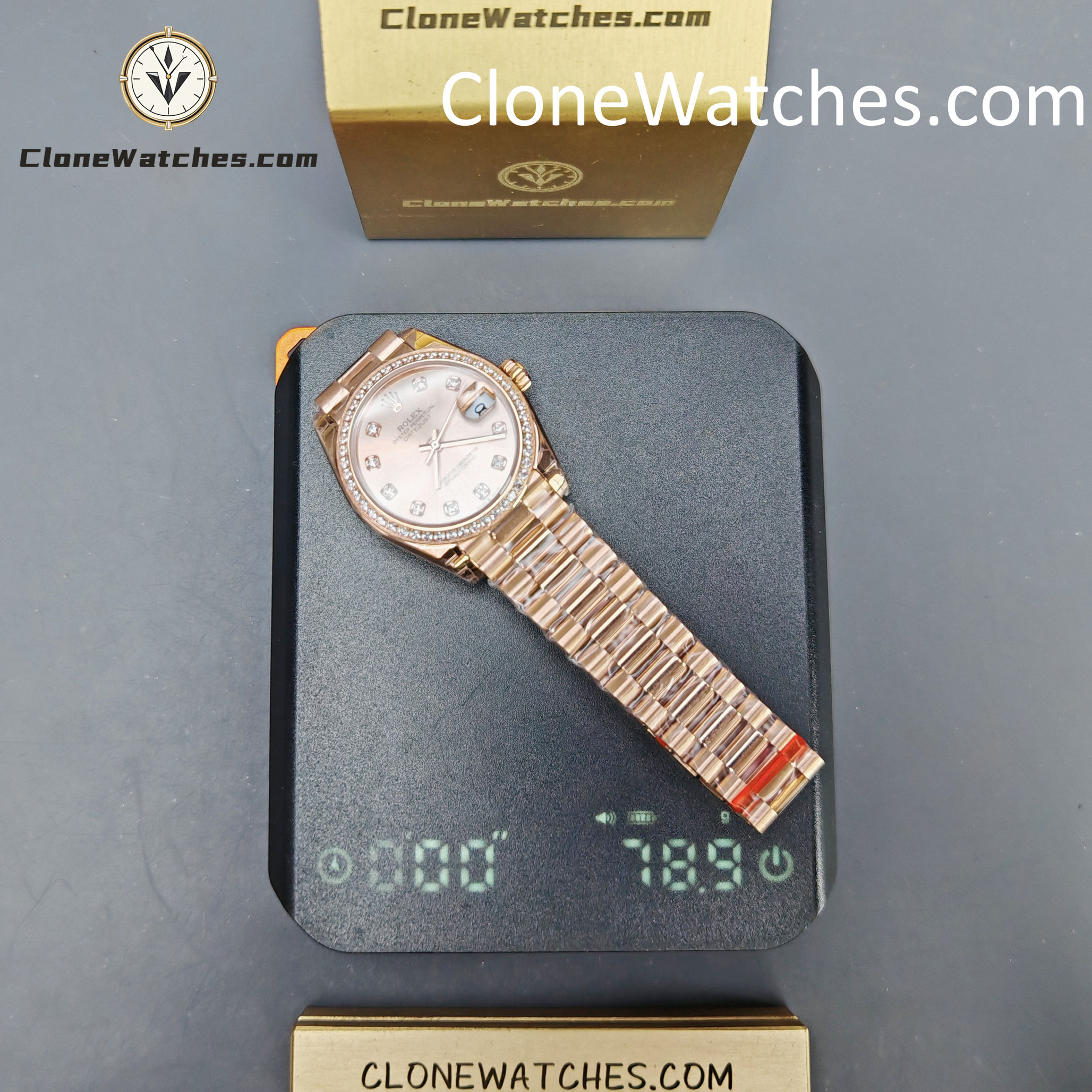 Rolex Super Clone Watches 1:1 DateJust m278285rbr-0025 President 31MM 2236 Movement - Image 16