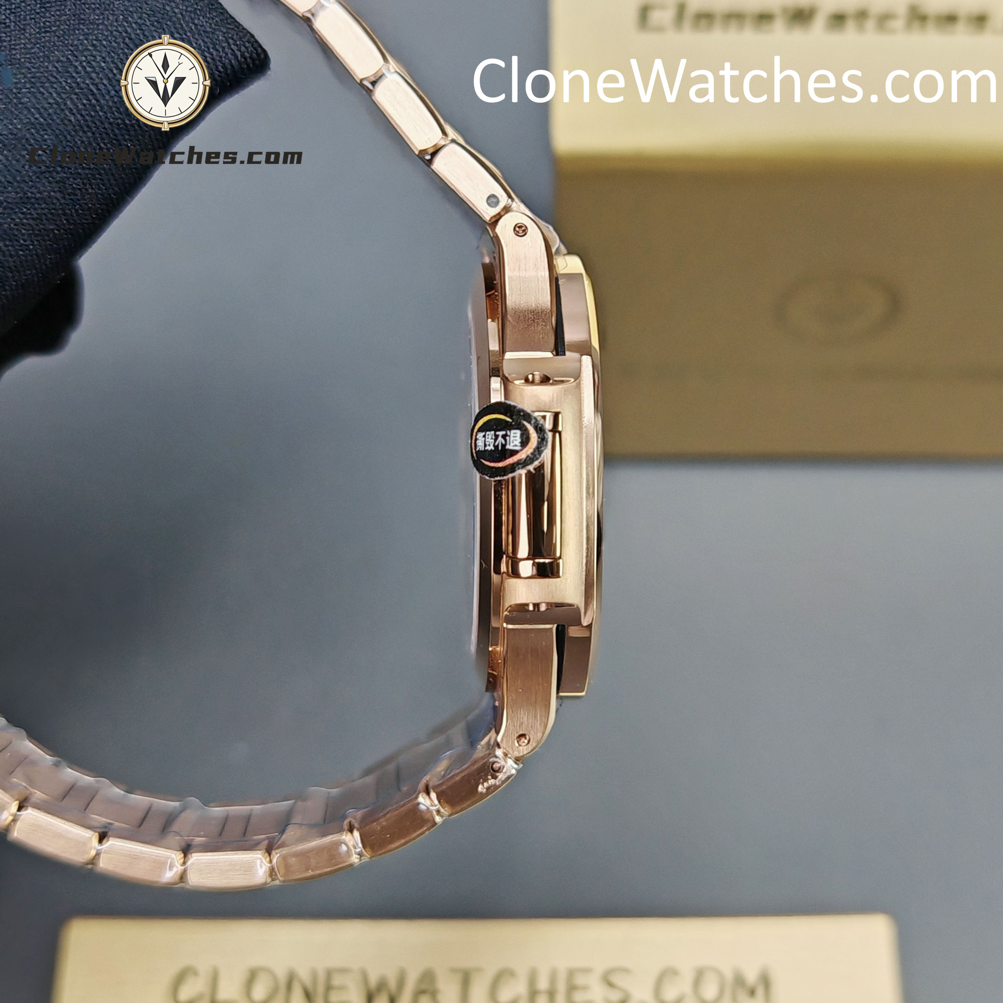 Patek Philippe Super Clone Watches 1:1 Nautilus Rose Gold White Dial 7118/1200R-001 35.2 mm - Image 9