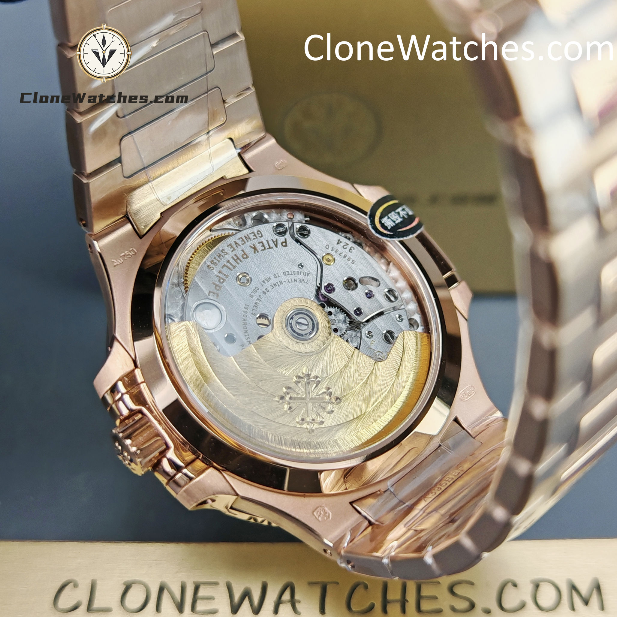 Patek Philippe Super Clone Watches 1:1 Nautilus Rose Gold White Dial 7118/1200R-001 35.2 mm - Image 11