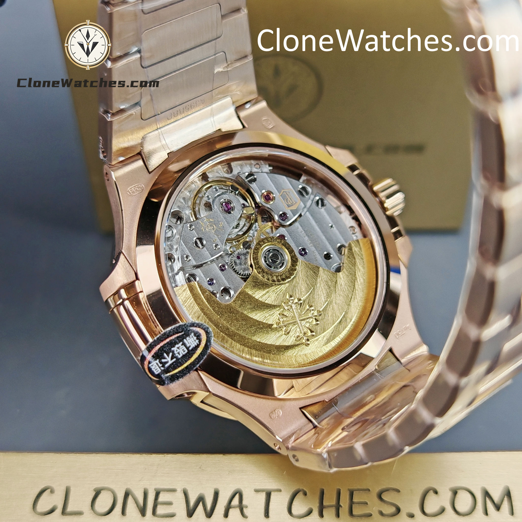 Patek Philippe Super Clone Watches 1:1 Nautilus Rose Gold White Dial 7118/1200R-001 35.2 mm - Image 12