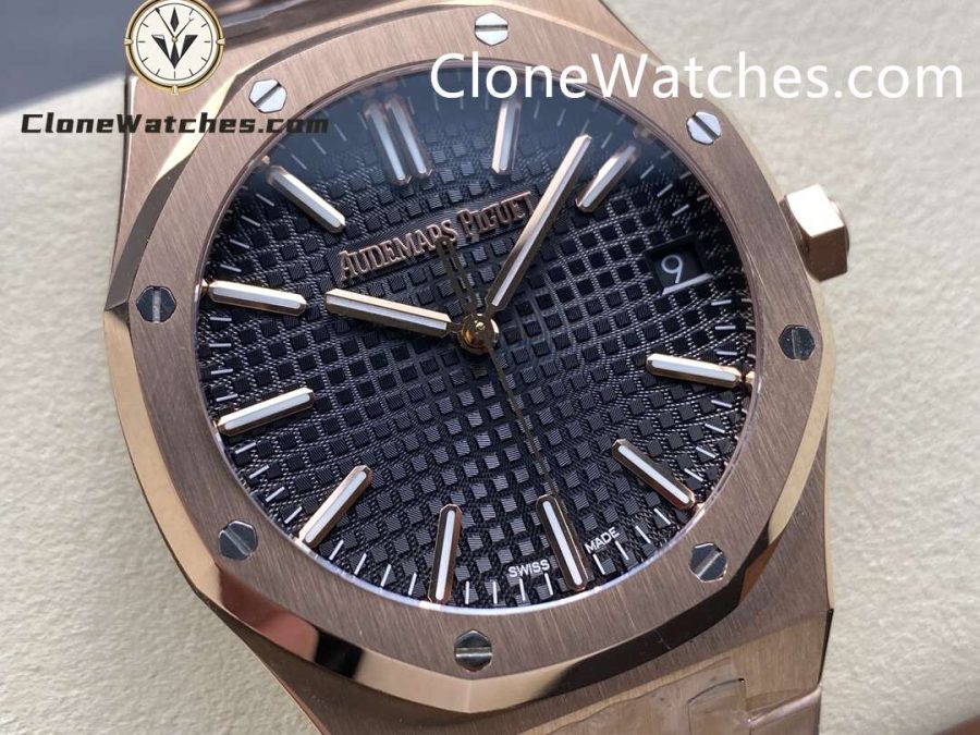 Audemars Piguet Super Clone Watches 1:1 Royal Oak 15510 Rose Gold Black Dial 41MM - Image 2