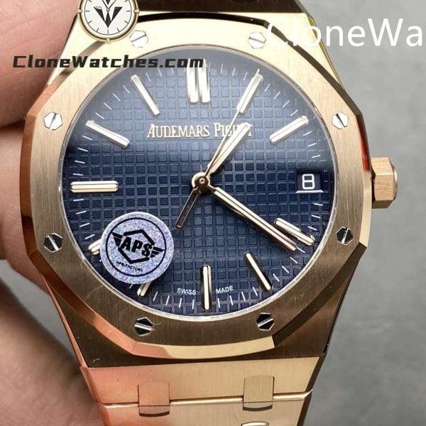 Super Clone Watches – Audemars Piguet 15510 Rose Gold Blue Dial