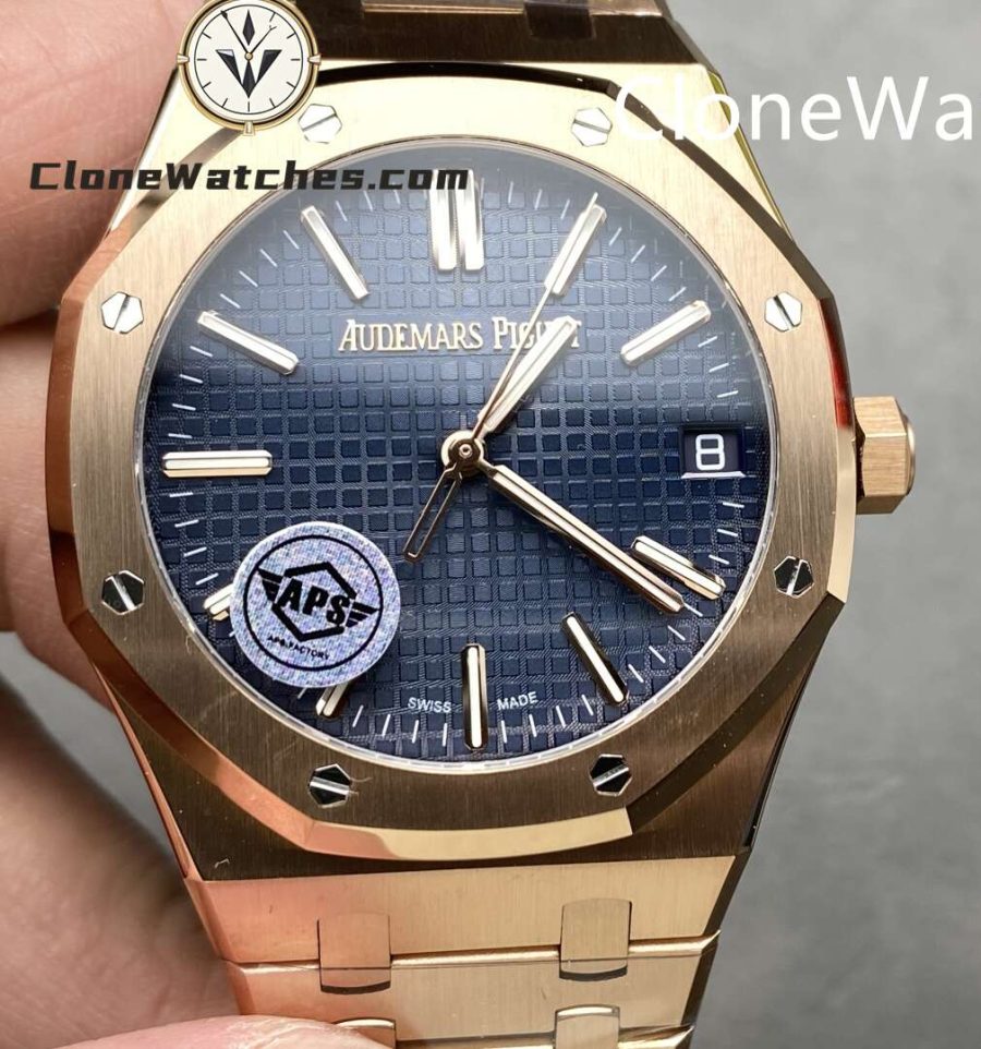 Super Clone Watches – Audemars Piguet 15510 Rose Gold Blue Dial