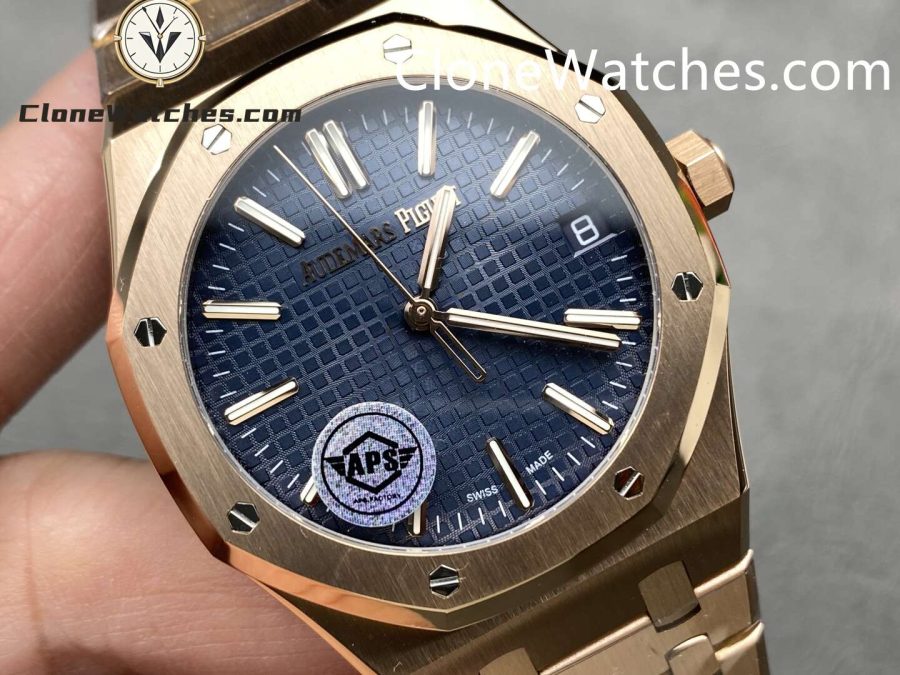 Audemars Piguet Super Clone Watches 1:1 Royal Oak 15510 Rose Gold Blue Dial 41MM - Image 2