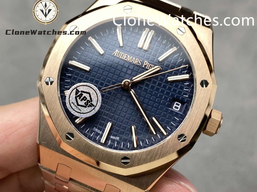 Audemars Piguet Super Clone Watches 1:1 Royal Oak 15510 Rose Gold Blue Dial 41MM - Image 3