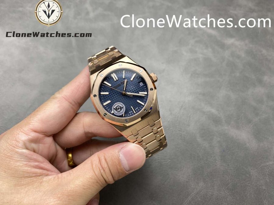 Audemars Piguet Super Clone Watches 1:1 Royal Oak 15510 Rose Gold Blue Dial 41MM - Image 4