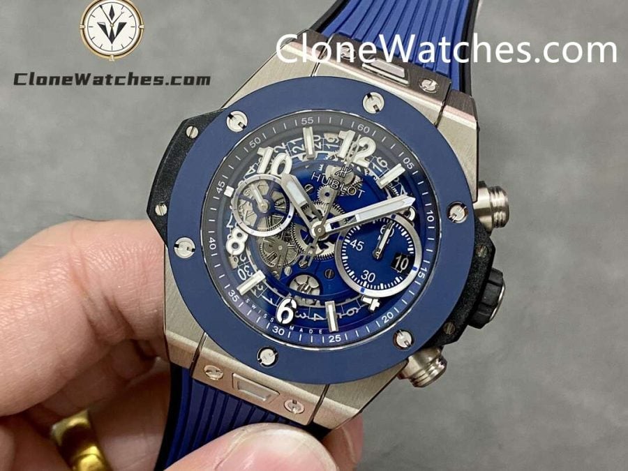 Hublot Super Clone Watches 1:1 Big Bang Unico Titanium Blue Ceramic 42mm 441.NL.5171.RX - Image 3