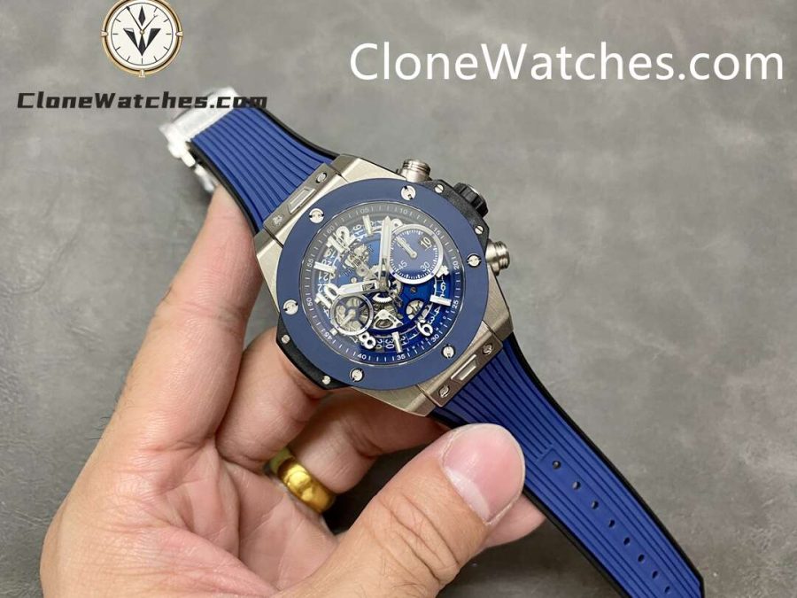 Hublot Super Clone Watches 1:1 Big Bang Unico Titanium Blue Ceramic 42mm 441.NL.5171.RX - Image 4