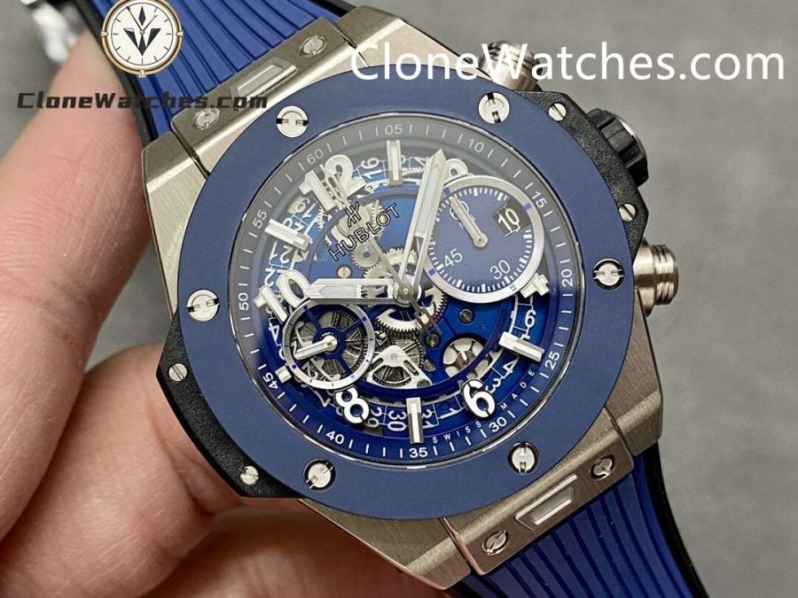 Hublot Super Clone Watches 1:1 Big Bang Unico Titanium Blue Ceramic 42mm 441.NL.5171.RX - Image 2