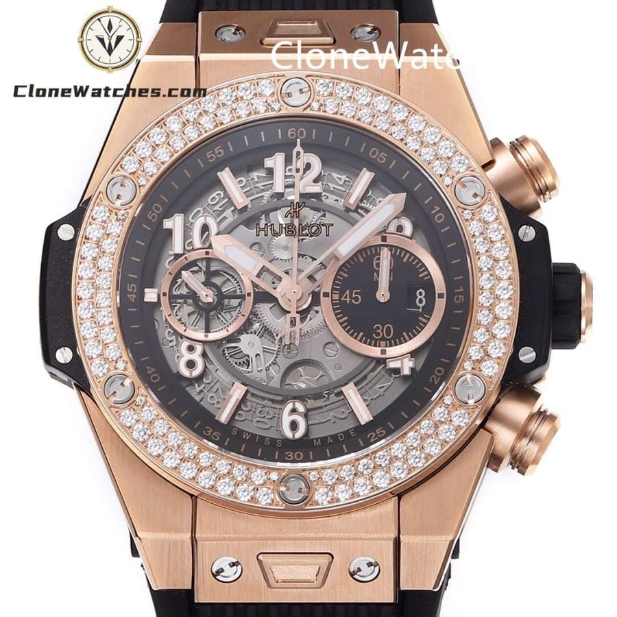 Hublot Super Clone Watches 1:1 Big Bang Unico King Gold Diamonds 42 mm 441.OX.1181.RX.1104 - Image 2