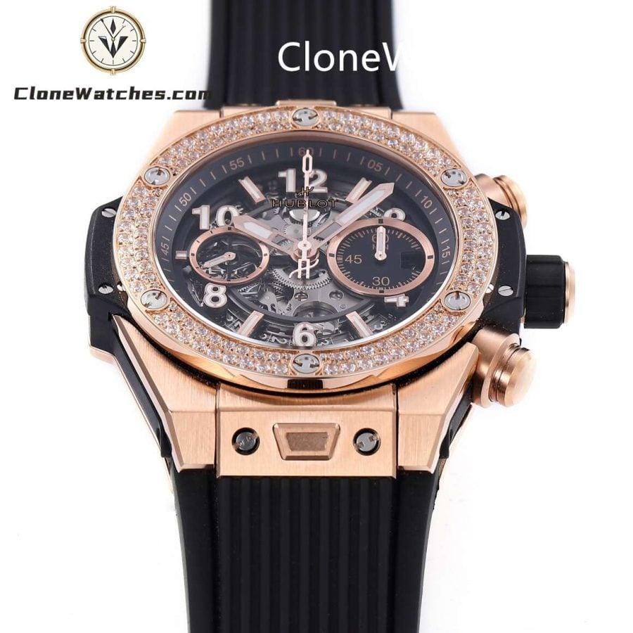 Hublot Super Clone Watches 1:1 Big Bang Unico King Gold Diamonds 42 mm 441.OX.1181.RX.1104 - Image 3