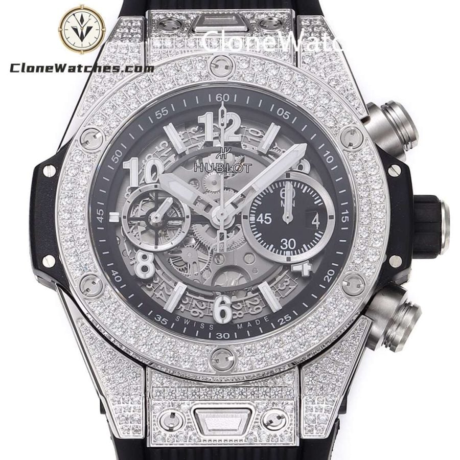 Hublot Super Clone Watches 1:1 Big Bang Unico Titanium Pavé 42mm 441.NX.1171.RX.1704 - Image 2