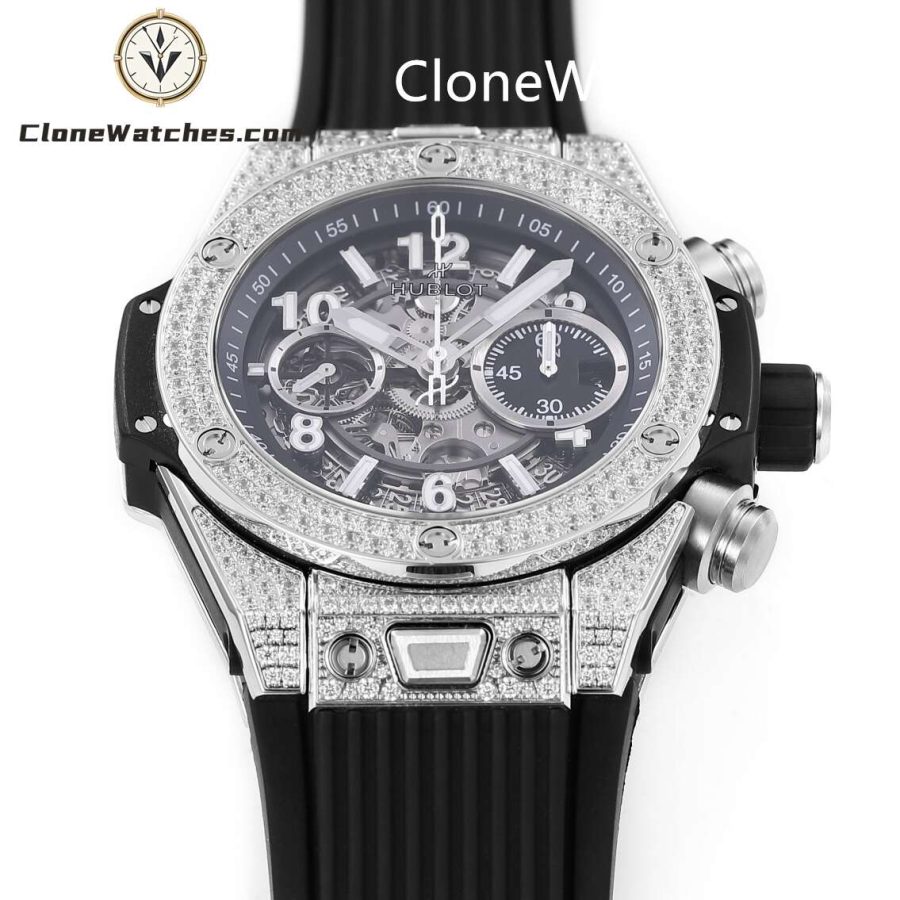 Hublot Super Clone Watches 1:1 Big Bang Unico Titanium Pavé 42mm 441.NX.1171.RX.1704 - Image 3