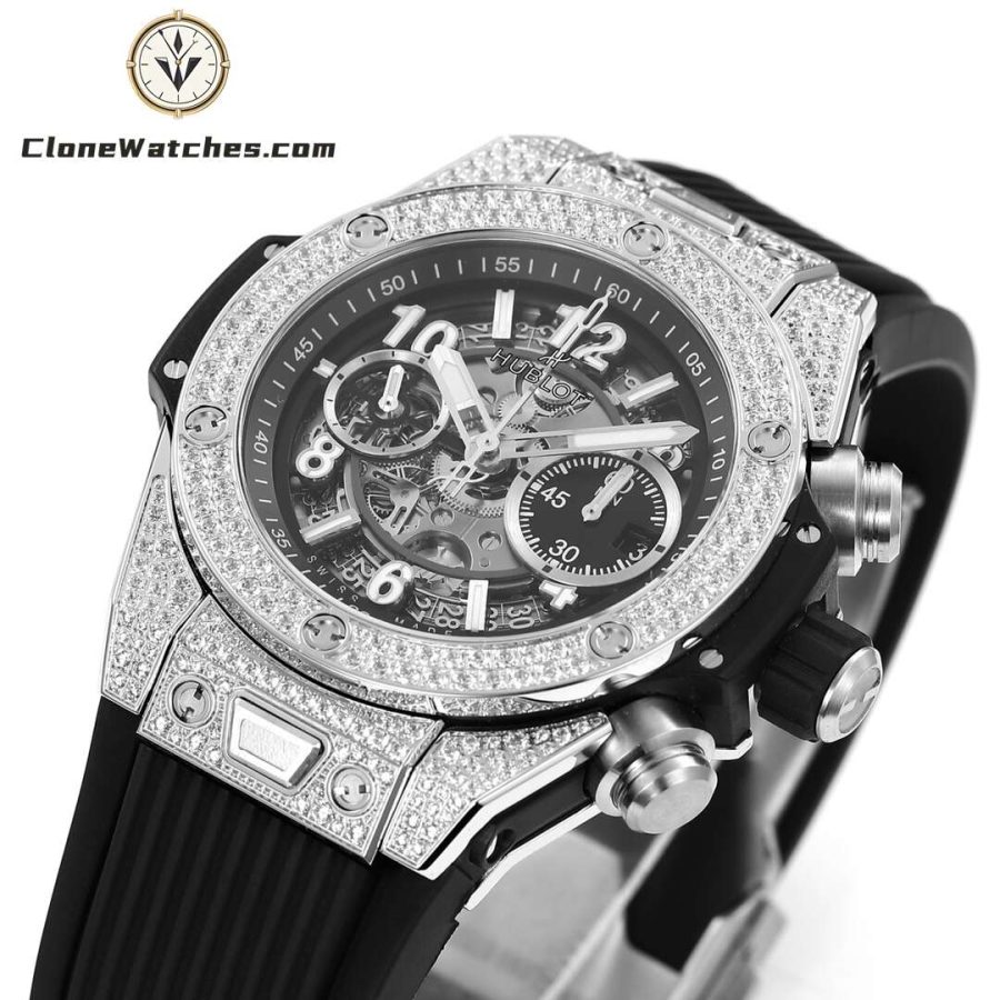 Hublot Super Clone Watches 1:1 Big Bang Unico Titanium Pavé 42mm 441.NX.1171.RX.1704 - Image 4