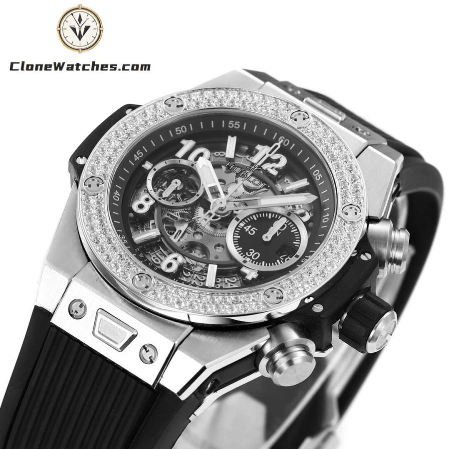 Hublot Super Clone Watches 1:1 Big Bang Unico Titanium Diamonds 42mm 441.NX.1171.RX.1104 - Image 4